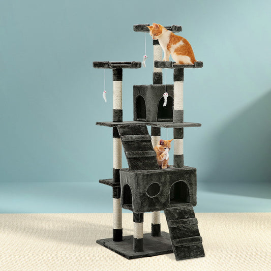 i.Pet Cat Tree 180cm Tower Scratching Post Condo House Grey