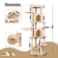 i.Pet Cat Tree 167cm Large Beige Scratching Post Tower House