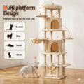 i.Pet Cat Tree 167cm Large Beige Scratching Post Tower House