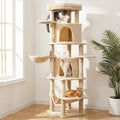 i.Pet Cat Tree 167cm Large Beige Scratching Post Tower House
