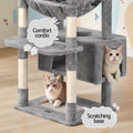 i.Pet Cat Tree 184cm Scratching Post Tower Condo House Grey