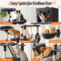 i.Pet Cat Tree 206cm Grey Large Scratching Post Tower House