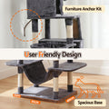 i.Pet Cat Tree 206cm Grey Large Scratching Post Tower House