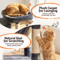 i.Pet Cat Tree 206cm Grey Large Scratching Post Tower House