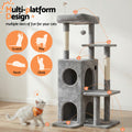 i.Pet Cat Tree 127cm Scratching Post Tower Grey Furniture