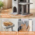 i.Pet Cat Tree 127cm Scratching Post Tower Grey Furniture
