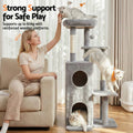 i.Pet Cat Tree 127cm Scratching Post Tower Grey Furniture
