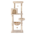 i.Pet Cat Tree 143cm Scratching Post Condo House Tower Beige