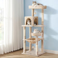 i.Pet Cat Tree 143cm Scratching Post Condo House Tower Beige