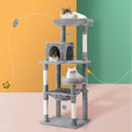 i.Pet Cat Tree 143cm Grey Scratching Post Tower Condo