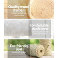 i.Pet Cat Tree 141cm Scratching Post Tower Condo House Bed Beige