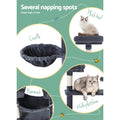 i.Pet Cat Tree 144cm Scratching Post Tower Wood Condo Bed Toys