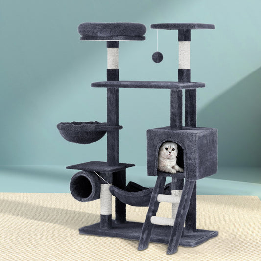 i.Pet Cat Tree 144cm Scratching Post Tower Wood Condo Bed Toys