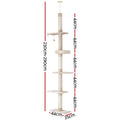 i.Pet Cat Tree 290cm Tower Scratching Post Floor Ceiling Bed
