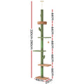 i.Pet Cat Tree 290cm Floor to Ceiling Scratching Post Bed