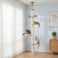 i.Pet Cat Tree Tower 270cm Floor Ceiling Scratching Post Beige