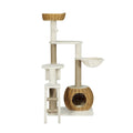 i.Pet Cat Tree 138cm Scratching Post Tower Wood Condo Rattan