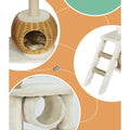 i.Pet Cat Tree 138cm Scratching Post Tower Wood Condo Rattan