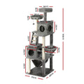 i.Pet Cat Tree 169cm Scratching Post Condo Bed Rattan Tower