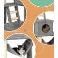 i.Pet Cat Tree 169cm Scratching Post Condo Bed Rattan Tower
