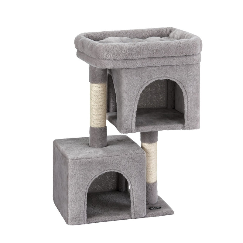 i.Pet Cat Tree 67cm Tower Scratching Post Condo Light Grey