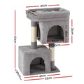 i.Pet Cat Tree 67cm Tower Scratching Post Condo Light Grey