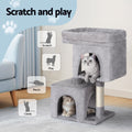 i.Pet Cat Tree 67cm Tower Scratching Post Condo Light Grey