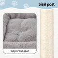 i.Pet Cat Tree 67cm Tower Scratching Post Condo Light Grey