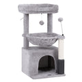 i.Pet Cat Tree 82cm Scratching Post Tower House Light Grey