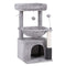 i.Pet Cat Tree 82cm Scratching Post Tower House Light Grey