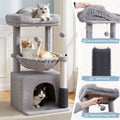i.Pet Cat Tree 82cm Scratching Post Tower House Light Grey