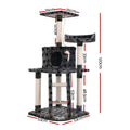i.Pet Cat Tree 120cm Scratching Post Tower Condo Bed Wood