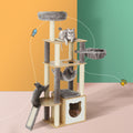 i.Pet Cat Tree 152cm Tower Scratching Post Scratcher Wood Condo Bed