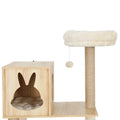 i.Pet Cat Tree 141cm Tower Scratching Post Wood Condo Bed Toys