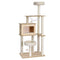 i.Pet Cat Tree 142cm Scratching Post Condo House Wood Bed