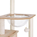 i.Pet Cat Tree 142cm Scratching Post Condo House Wood Bed