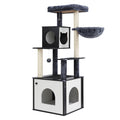 i.Pet Cat Tree Tower 144cm Scratching Post Wood Bed Condo House
