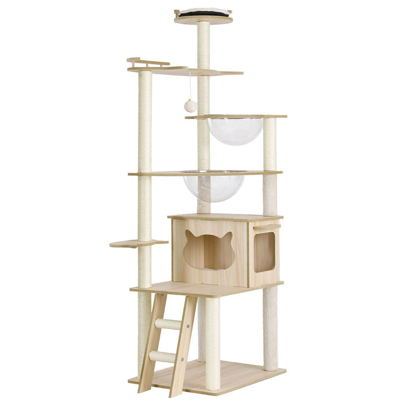 i.Pet Cat Tree 174cm Scratching Post Tower Wood Condo House Bed