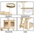 i.Pet Cat Tree 174cm Scratching Post Tower Wood Condo House Bed
