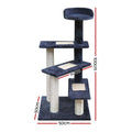 i.Pet Cat Tree 100cm Scratching Post Scratcher Tower Wood Condo House Trees Bed