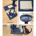 i.Pet Cat Tree 100cm Scratching Post Tower Wood Condo House Bed