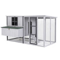i.Pet Chicken Coop 219cm Rabbit Hutch Poultry Cage Outdoor Enclosure Wood