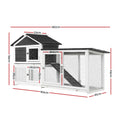 i.Pet Extra Large Wooden Chicken Coop Rabbit Hutch House With Run