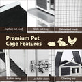 i.Pet Extra Large Wooden Chicken Coop Rabbit Hutch House With Run