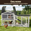 i.Pet Extra Large Wooden Chicken Coop Rabbit Hutch House With Run