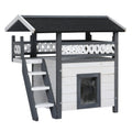 i.Pet Outdoor Cat House 77x50x73cm Wooden Shelter Rabbit Hutch