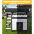 i.Pet Outdoor Cat House 77x50x73cm Wooden Shelter Rabbit Hutch