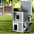i.Pet Outdoor Cat House 56x52x82cm Wooden Shelter Hutch
