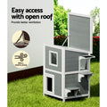 i.Pet Outdoor Cat House 56x52x82cm Wooden Shelter Hutch