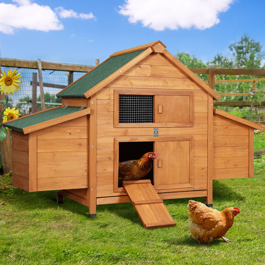 i.Pet Chicken Coop Rabbit Hutch 150x68x96cm Large Wooden